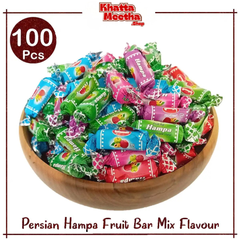 100 Pc's Hampa Fruit Bar – Tamarind ( Imli ) Chew Candy Toffee For Lavashak Snack Mix Fruity Bars In Khatta Meetha