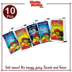 10 Pcs – Tamil Imli sauce It’s tangy, juicy, Sweet and Sour – 20g In Khatta Meetha