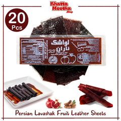 20 Pcs – Persian Lavashak fruit leather Sheets In Khatta Meetha