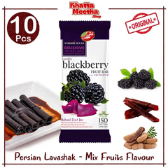 10 Pcs Blackberry Flavour – Torshi Sevan Original Persian Lavashak – Authentic Iranian Fruits Leather Sheets | Premium Sour Fruit Bar In Khatta Meetha