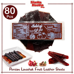 80 Pcs – Persian Lavashak fruit leather Sheets In Khatta Meetha